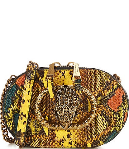 Kurt Geiger London Chelsea Small Snake Print Camera Crossbody Bag