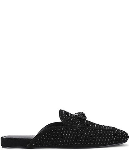 Kurt Geiger London Chelsea Suede Ornament Embellished Eagle Head Loafer Mules