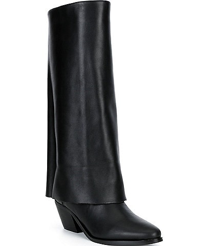 Kurt Geiger London Chiltern Folded Leather Tall Boots