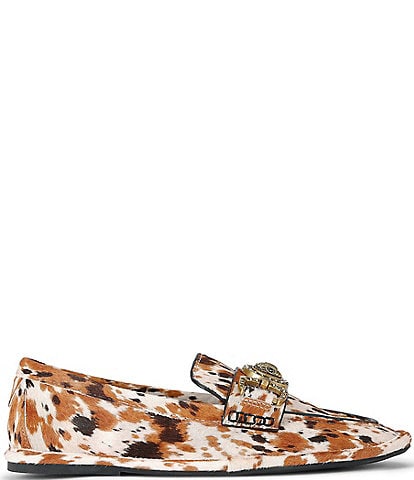 Kurt Geiger London Cow Print Mansion Soft Loafers