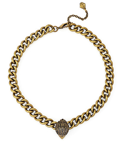 Kurt Geiger London Eagle Curb Chain Collar Pendant Necklace