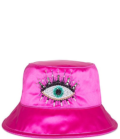 Kurt Geiger London Evil Eye Crystal Embellished Bucket Hat