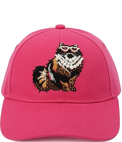 Kurt Geiger London Fancy Cat Canvas Baseball Cap
