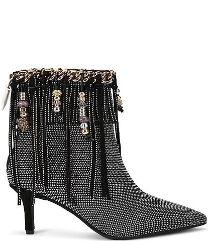 Kurt Geiger London Fringe Bead Dress Booties