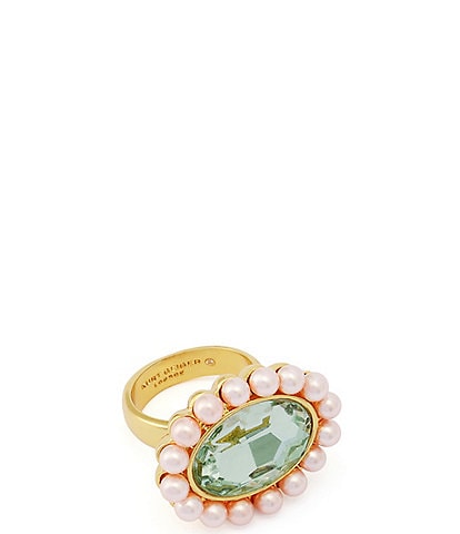 Kurt Geiger London Gemstone Pearl Cocktail Ring