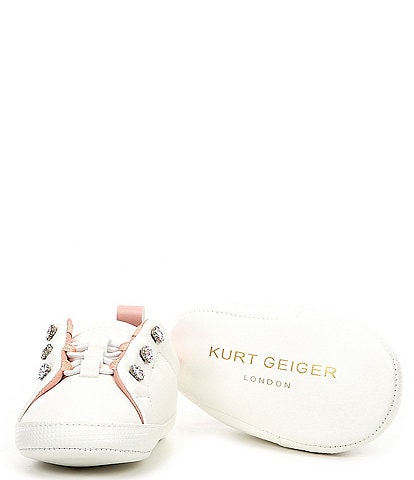 Kurt Geiger London Girls' Baby Liviah Rhinestone Embellished Sneaker Crib Shoes (Infant)