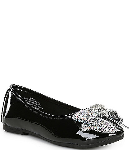 Kurt Geiger London Girls' Kensington Patent Embellished Bow Ballerina Flats (Toddler)