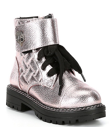 Kurt Geiger London Girls' Kensington Metallic Leather Strap Boots (Youth)