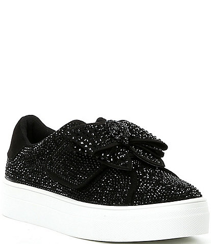 Kurt Geiger London Girls' Laney Bow Embellished Sneakers (Toddler)