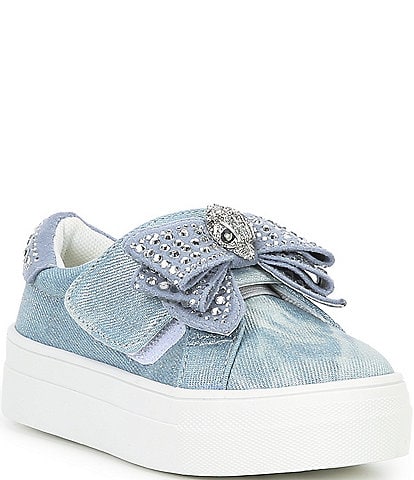 Kurt Geiger London Girls' Laney Denim Bow Sneakers (Toddler)