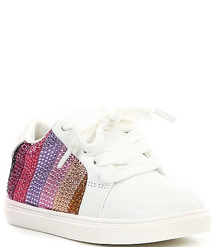 Kurt Geiger London Girl's Laney Crystal Embellished Stripe Sneakers (Youth)