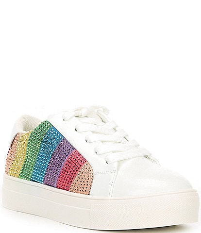 Kurt Geiger London Girl's Laney Crystal Embellished Stripe Sneakers (Youth)