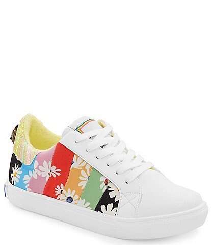 Kurt Geiger London Girls' Mini Lexi Floral Stripe Sneakers (Toddler)