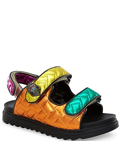 Kurt Geiger London Girls' Mini Orson Quilted Leather Sandals (Youth)