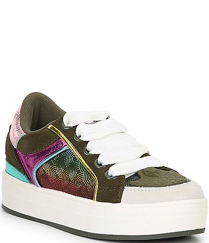 Kurt Geiger London Girls' Southbank Tag Suede Sneakers (Toddler)