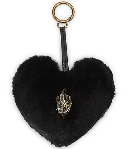 Kurt Geiger London Heart Faux Fur Bag Charm Key Chain