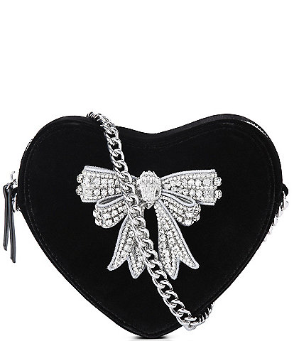 Kurt Geiger London Kensington Bow Glitter Heart Crossbody Bag