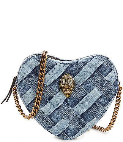 Kurt Geiger London Kensington Denim Heart Crossbody Bag