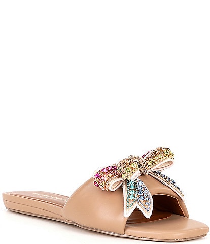 Kurt Geiger London Kensington Embellished Bow Flat Sandals