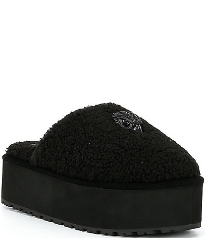 Kurt Geiger London Kensington Faux Shearling Platform Slippers