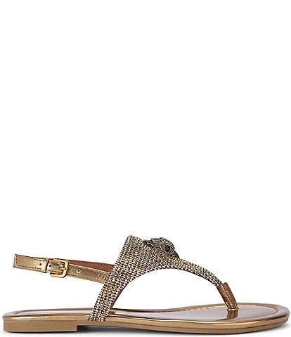 Kurt Geiger London Kensington Flat Slingback Rhinestone Sandals
