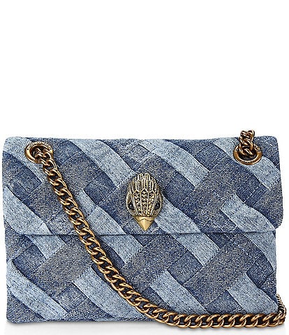 Kurt Geiger London Kensington Mini Denim Quilted Crossbody Bag