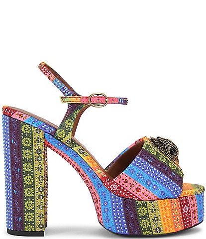 Kurt Geiger London Kensington Mixed Media Platform Sandals