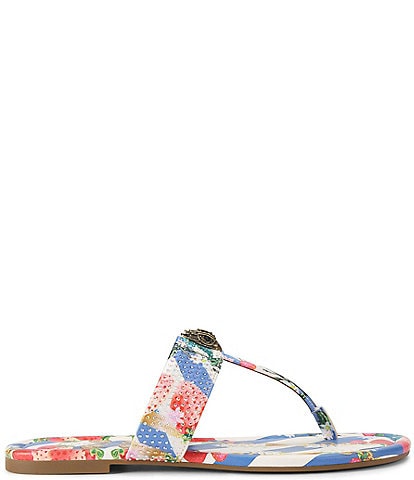 Kurt Geiger London Kensington Strawberry T-Bar Thong Sandals