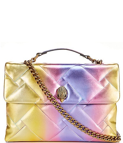 Kurt Geiger London Large Kensington Pastel Rainbow Metallic Ombre Shoulder Bag