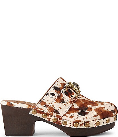 Kurt Geiger London Mansion Animal Print Calf Hair Clogs