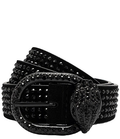 Kurt Geiger London Mayfair Embellished Scratchy Suede Belt