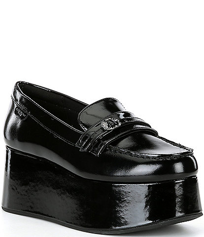 Kurt Geiger London Mayfair Patent Leather Platform Loafers