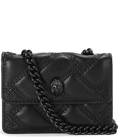 Kurt Geiger London Micro Kensington Triple Stiched Quilted Chain Crossbody Bag