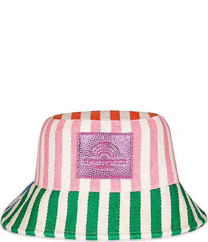 US Virgin Islands White Bucket Hat With Crystals and Rhinestones 