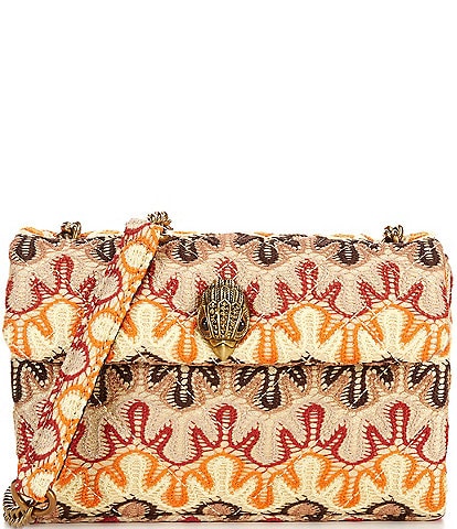 Kurt Geiger London Multi Colored Woven Medium Kensington Crossbody Bag