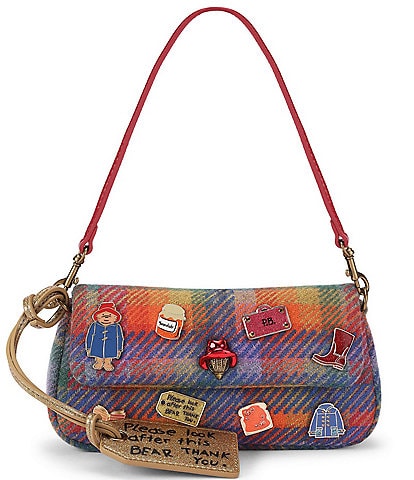 Kurt Geiger London Paddington Bear Wool Pickle Plaid Shoulder Bag