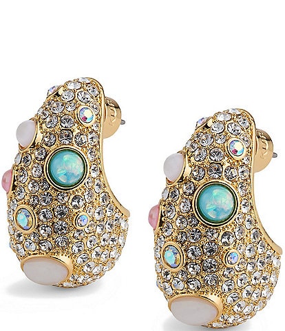 Kurt Geiger London Pav Dome Mixed Stone Drop Earrings