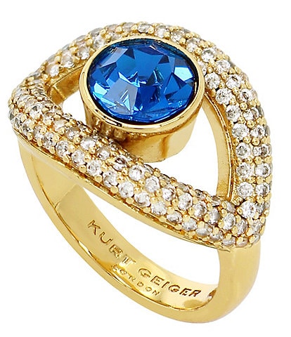 Kurt Geiger London Pav Evil Eye Cocktail Ring