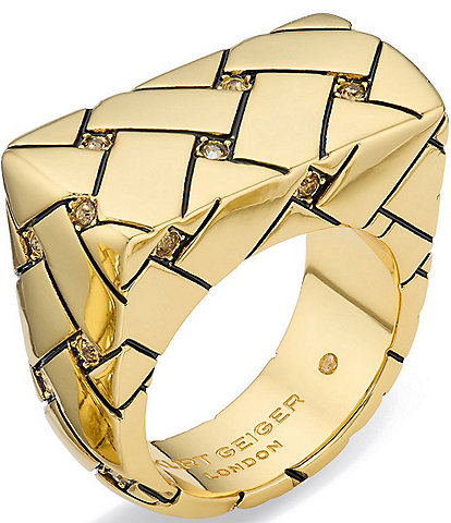 Kurt Geiger London Quilted Cocktail Ring