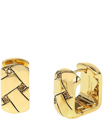 Kurt Geiger London Quilted Huggie Hoop Earrings