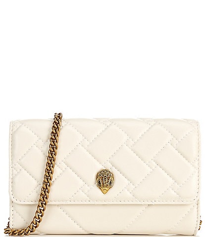 Kurt Geiger London Gold Hardware Quilted Wallet On Chain Crossbody Bag