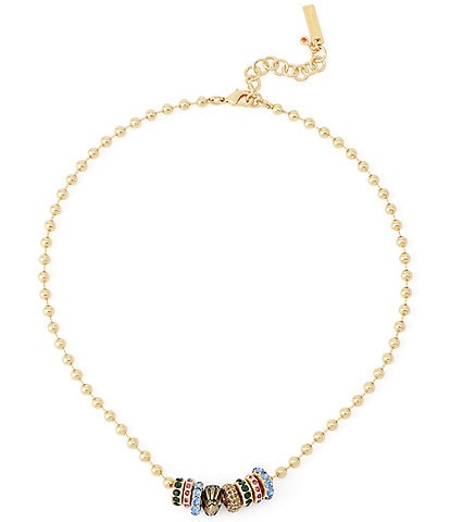 Kurt Geiger London Rainbow Rondelle Charm Collar Necklace