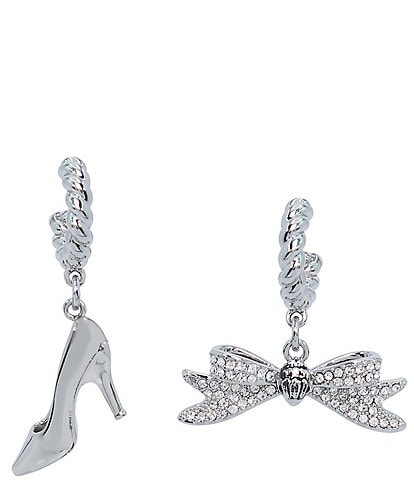 Kurt Geiger London Signature Eagle Bow & Shoe Charm Huggie Hoop Earrings