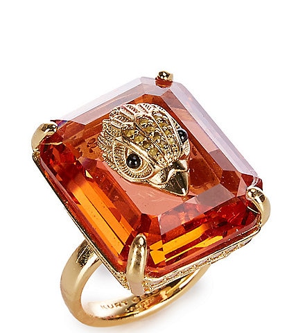 Kurt Geiger London Signature Eagle Crystal Statement Cocktail Ring