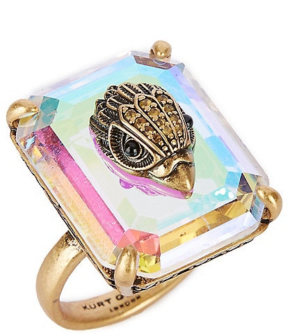 Kurt Geiger London Signature Eagle Gem Cocktail Ring