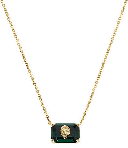 Kurt Geiger London Signature Eagle Gem Short Gold Pendant Necklace