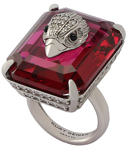 Kurt Geiger London Signature Eagle Gem Statement Ring