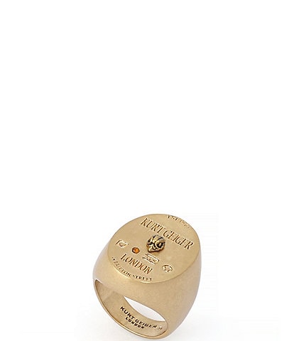 Kurt Geiger London Signature Eagle Logo Signet Statement Ring