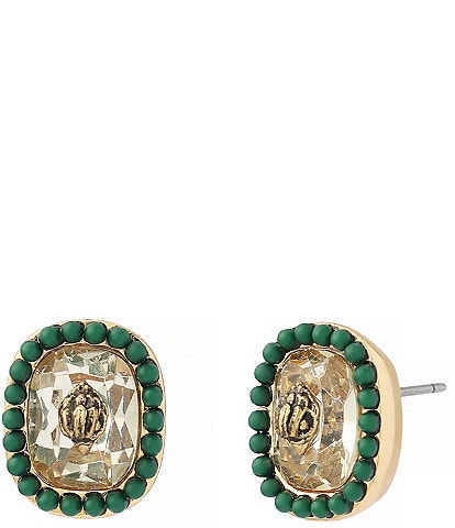 Kurt Geiger London Signature Eagle Resin Gemstone Stud Earrings