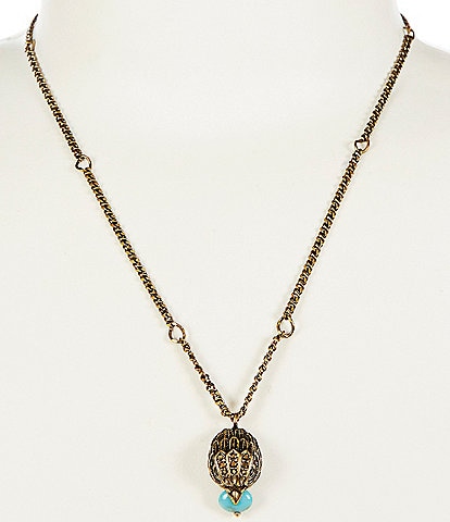 Kurt Geiger London Signature Eagle Stone Short Pendant Necklace